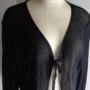 SHEIN Curve Crop Shrug Sheer Cover Up Black 2XL NEW NWT (GG)